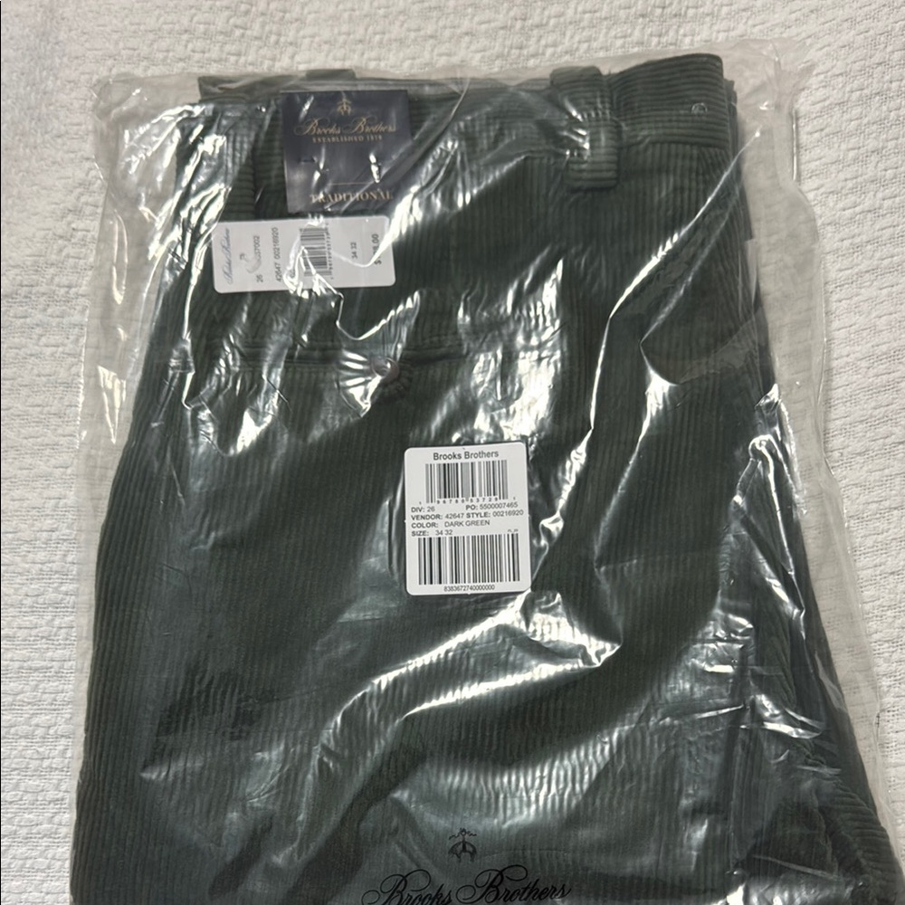 NWT Brooks Brothers Green Men's Pants